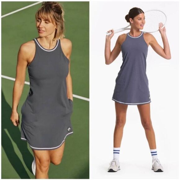 Vuori Volley Dress XL Azure Blue Tennis Golf Activewear Pockets NWT - Picture 2 of 12